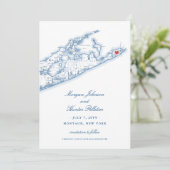 Save The Date Élégant 360 Est à Montauk Downs Mariage (Debout devant)