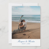 Save The Date Élégant 360 Est à Montauk Downs Mariage (Dos)