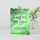 Save The Date Élégant 55e anniversaire de Mariage d'émeraude (Debout devant)