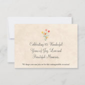 Save The Date Elegant 85th Birthday - Wildflower Design 85 Years (Dos)