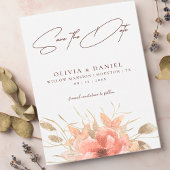 Save The Date Élégant Aquarelle Bohème Rose Mariage Enregistrer