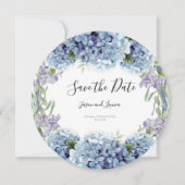 Save The Date Élégant Aquarelle de Fleurs de Ne Pas Oublier (Devant)