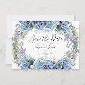 Save The Date Élégant Aquarelle de Fleurs de Ne Pas Oublier (Devant)
