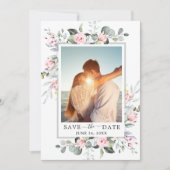 Save The Date Elégant Aquarelle Eucalyptus Mariage PHOTO Enregis (Devant)