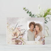 Save The Date Elégant aquarelle Peint Floral Mariage (Debout devant)