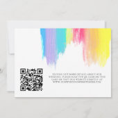Save The Date Elégant arc-en-ciel LGBTQ Fiançailles photo QR Cod (Dos)