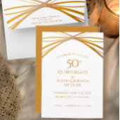 Save The Date Elégant Arc Golden 50e anniversaire Enregistrer la