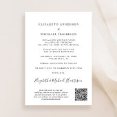 Save The Date Elégant Arc Photo QR Code Mariage Réception