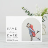 Save The Date Elegant Arch Photo Modern Wedding (Debout devant)