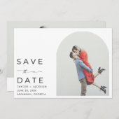 Save The Date Elegant Arch Photo Modern Wedding (Devant / Derrière)