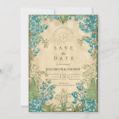 Save The Date Elegant Art Nouveau Floral Wedding (Devant)