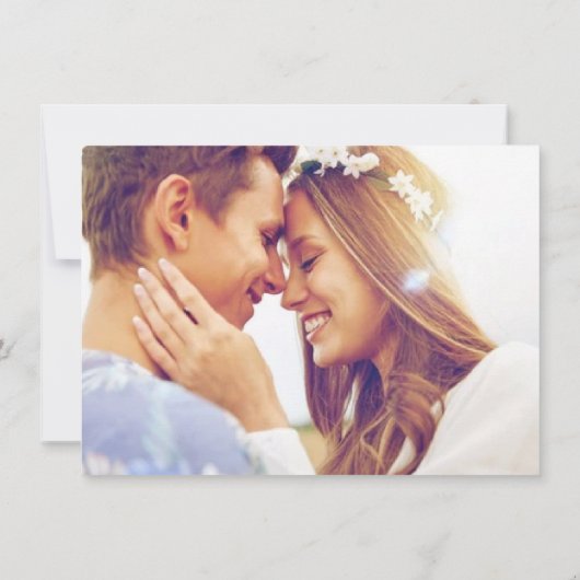 Save The Date Elegant Beach Destination Mariage Photo (Dos)