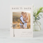 Save The Date Elegant Beach Photo Wedding Enregistrer la date (Debout devant)