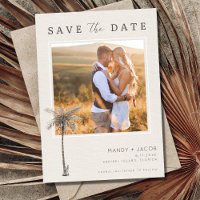 Elegant Beach Photo Wedding Enregistrer la date