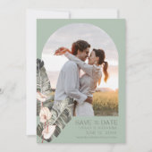 Save The Date Elegant Beach Tropical Photo Wedding  (Devant)