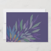 Save The Date Elégant Beau Boho Purple Floral Mariage (Dos)