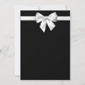 Save The Date Elégant Beau Noir Blanc Joli Mariage (Dos)