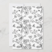 Save The Date Elegant Black Chinoiserie Photo Wedding (Dos)