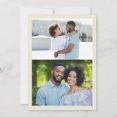 Save The Date Elegant Black Cream Modern Typography 3 Photos (Dos)