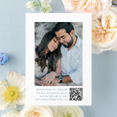 Save The Date Élégant bleu floral Crest Monogramme Mariage photo
