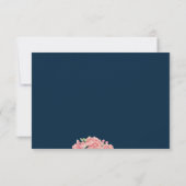 Save The Date Elégant bleu foncé peoné mariage date de sauvegard (Dos)
