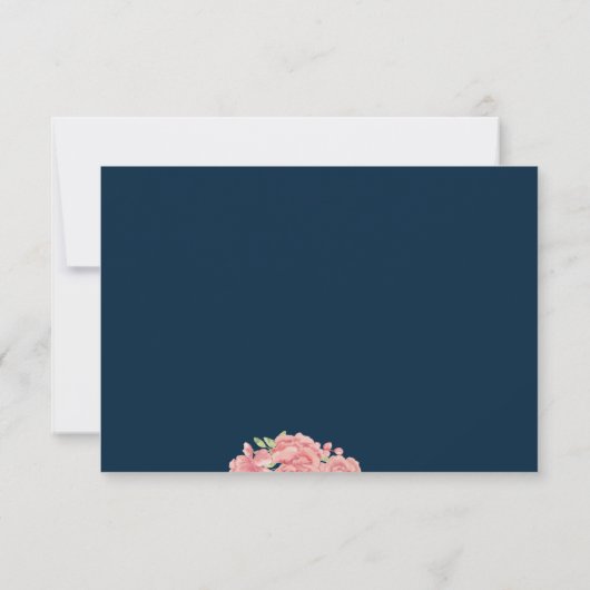 Save The Date Elégant bleu foncé peoné mariage date de sauvegard (Dos)