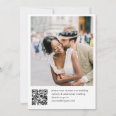 Save The Date Elégant Blue Hydrangea Mariage QR code Photo (Dos)