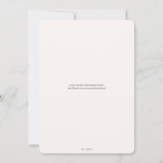 Save The Date Élégant Blush Floral & Eucalyptus Mariage (Dos)