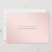 Save The Date Élégant Blush Gold Confetti Floral Mariage (Dos)