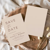 Save The Date Élégant Boho Enregistrer la Date Minimaliste Scrip