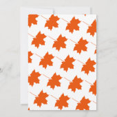 Save The Date Elégant Boho Fall Feuilles Rustique Floral Mariage (Dos)