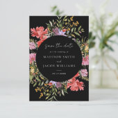 Save The Date Elegant Boho Floral Mariage néerlandais (Debout devant)