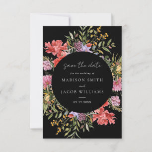 Save The Date Elegant Boho Floral Mariage néerlandais