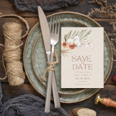 Save The Date Elégant Boho Floral Wedding Enregistrer La Date