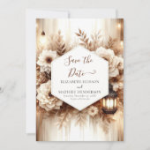 Save The Date Elegant Boho Rustic Mariage (Devant)