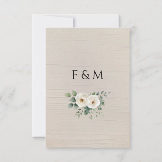 Save The Date Élégant Boho Rustique Floral (Dos)