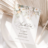 Save The Date Elégant Boho Rustique Mariage Floral Enregistrer L