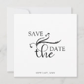 Save The Date Elegant Boho Script Mariage Photo Enregistrer la d (Devant)