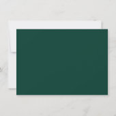 Save The Date Elégant Boucles d'or Emerald Calendrier Mariage ph (Dos)