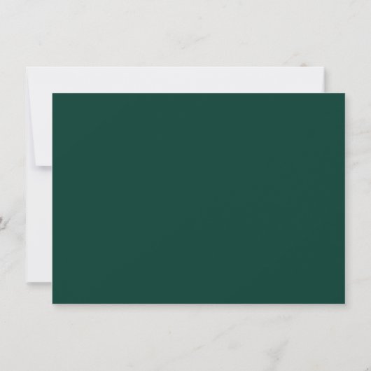 Save The Date Elégant Boucles d'or Emerald Calendrier Mariage ph (Dos)