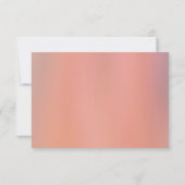 Save The Date Elégant bouquet de pêche avec Mariage de diamants (Dos)