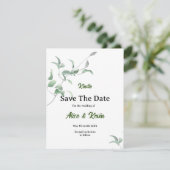 Save The Date Élégant bourgeon violet (Debout devant)