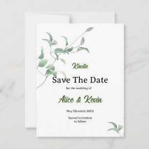Save The Date Élégant bourgeon violet
