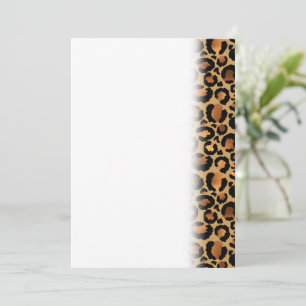 Save The Date Elegant Brown Leopard Spots Wild Animal Glam