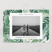 Save The Date Elégant cadre feuilleté Mariage photo (Devant)