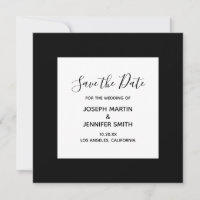 Élégant calligraphie noir et blanc Enregistrez la