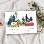 Save The Date Élégant Camping Rustique Aquarelle Pine Forest<br><div class="desc">Elégant Camping Watercolor Pine Forest Collection de thèmes.- c'est un script élégant aquarelle Illustration de pins forestiers avec camper van, tente et panneau de camping, parfait pour vos mariages et fêtes du camp. Il est très facile de customiser, avec vos données personnelles. Si vous avez besoin d'un autre produit correspondant...</div>