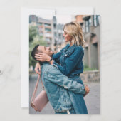 Save The Date Elégant Champagne Black 2 Mariage photo (Dos)