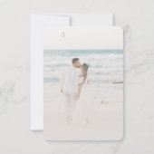 Save The Date Elegant Champagne Pearl Bow Custom Photo Wedding (Dos)