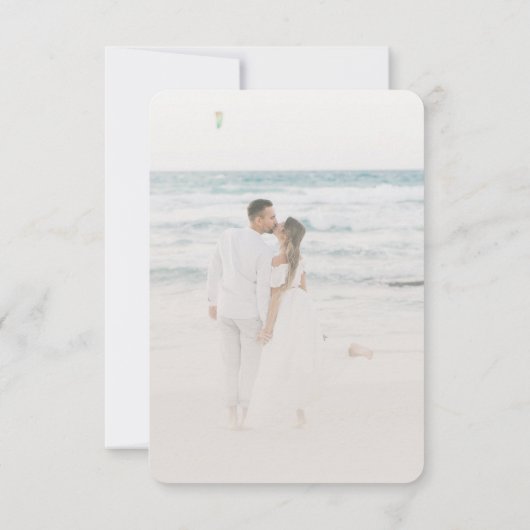 Save The Date Elegant Champagne Pearl Bow Custom Photo Wedding (Dos)